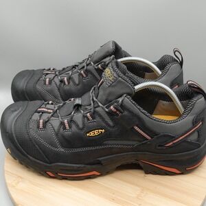Keen Utility Mens 14 Black Braddock Low Steel Toe Work Outdoors 1011244D Flaws
